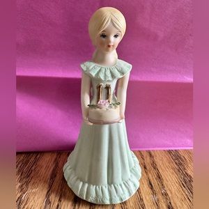 Enesco Growing Up Birthday girl age 11 (blonde)